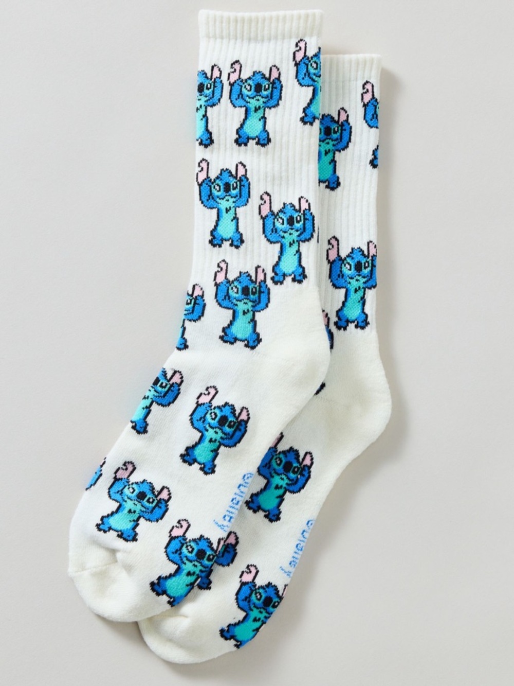 Urban outfitter cream Stitch crew socks